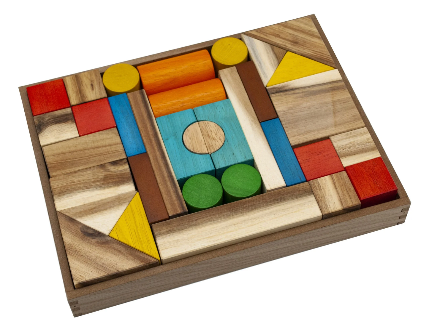 QToys - Natural Colour Wooden Blocks Set