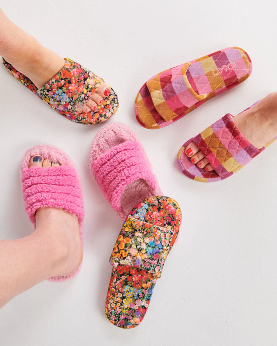 Kip & Co - Quilted Sherpa Adult Slipper (Poochie Pink)