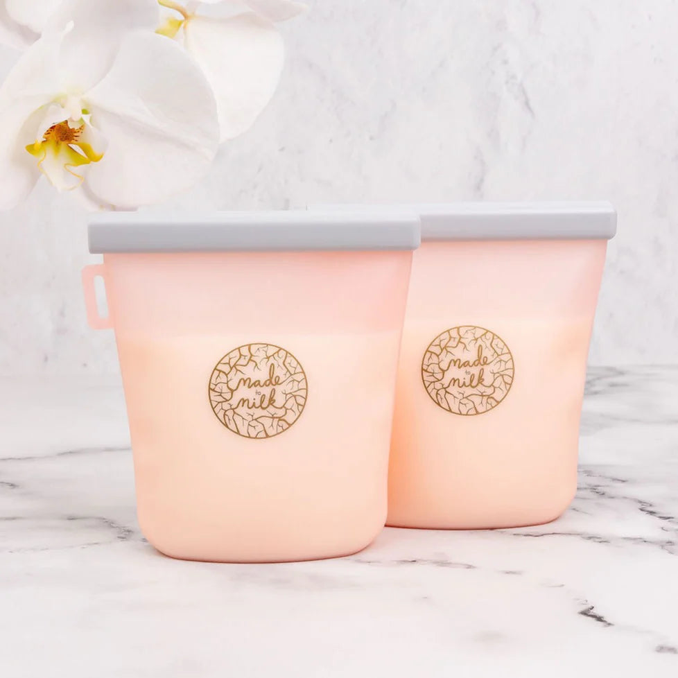 Made to Milk - Reusable Breastmilk Storage Bags (Light Pink 2pk)