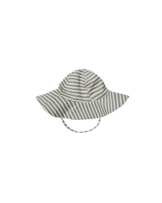 Quincy Mae - Sun Hat (Sea Green Stripe)
