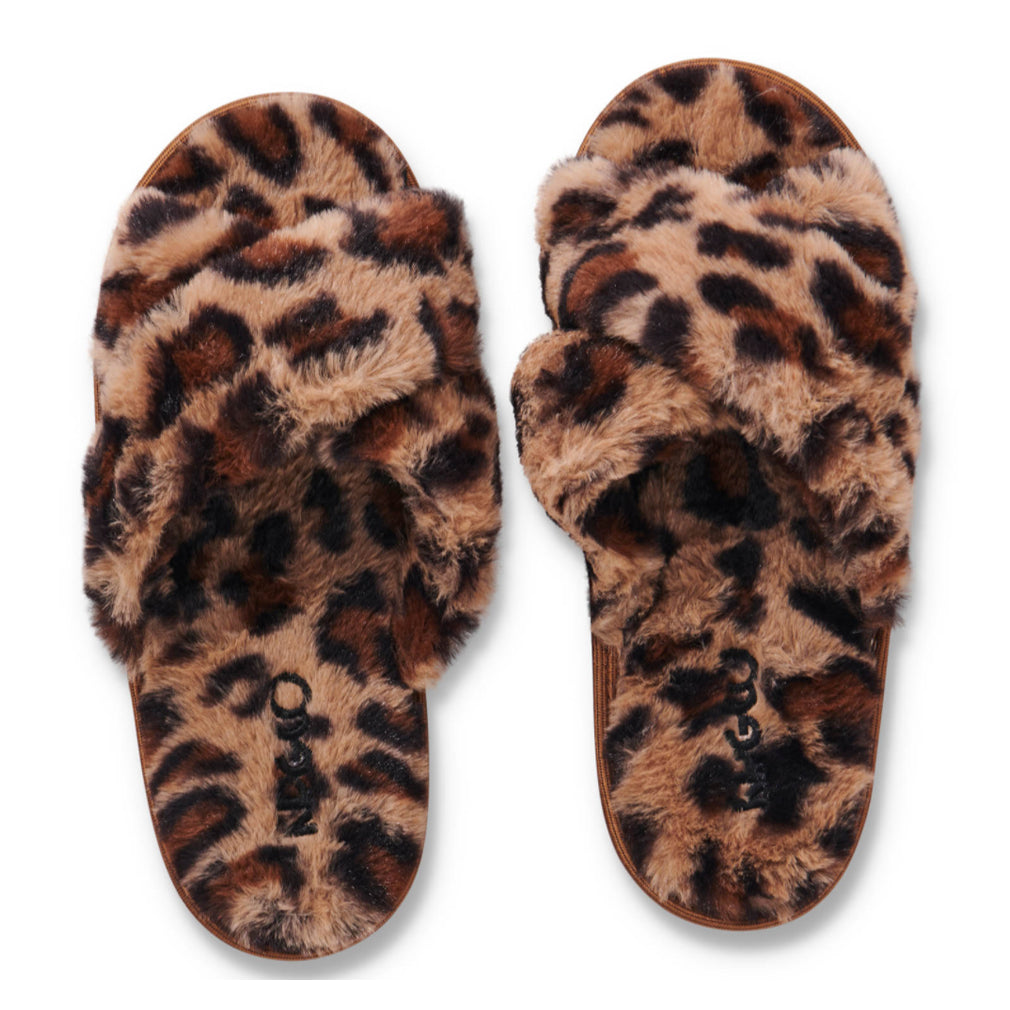 Kip & Co - Natural Cheetah Adult Slippers
