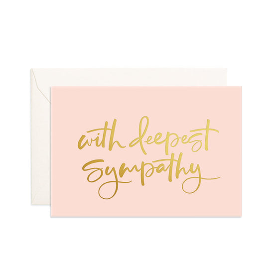 Fox & Fallow - Deepest Sympathy Cream Mini Greeting Card