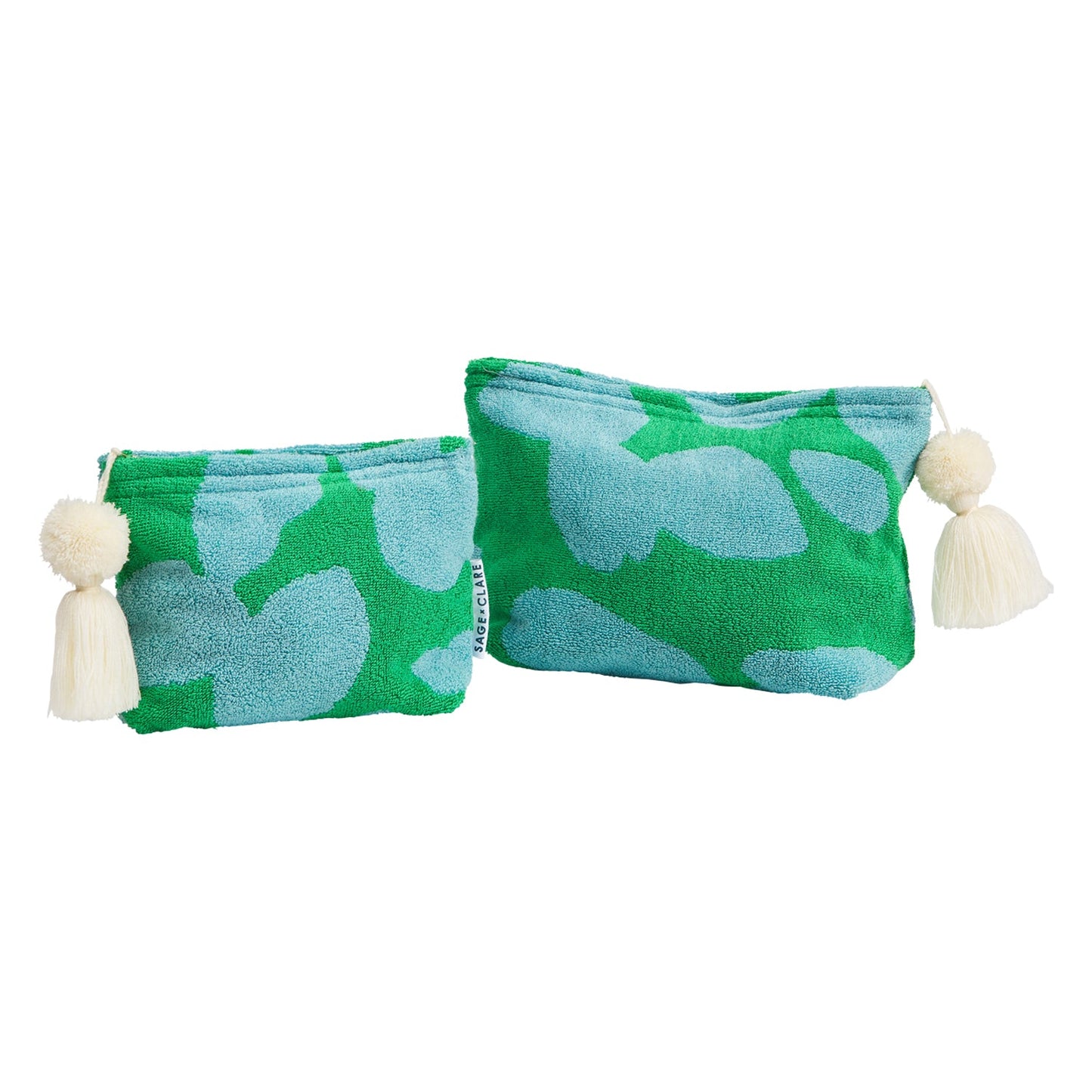 Load image into Gallery viewer, Sage &amp;amp; Clare - Hermosa Terry Pouch (Hydrangea - Size Options)
