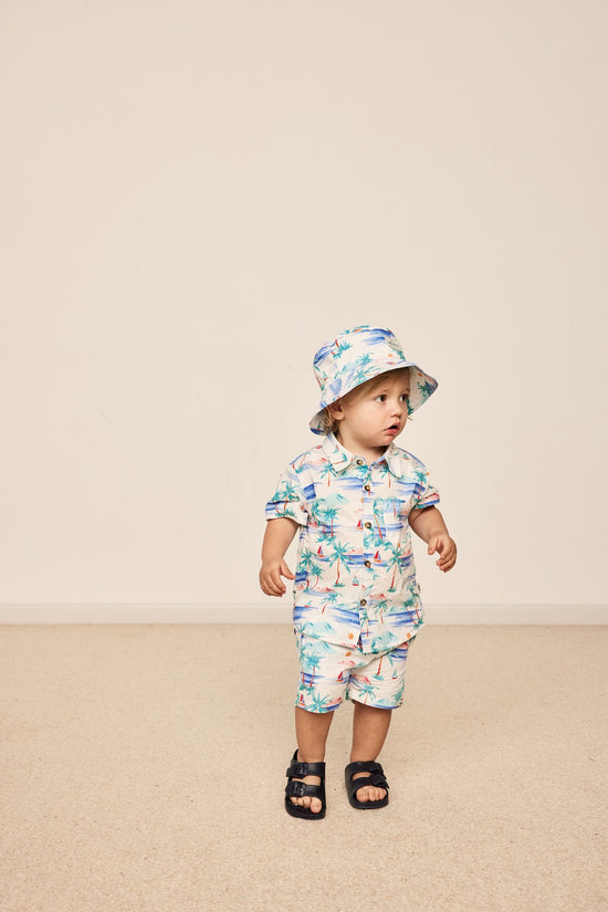 Load image into Gallery viewer, Goldie + Ace - Goldie Cotton Bucket Hat (Paradise White)
