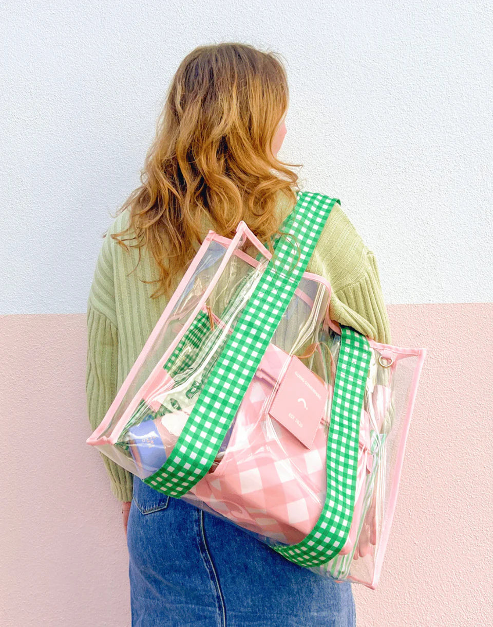 The Somewhere Co. - Cheeky Tote Bag (Pink & Green)