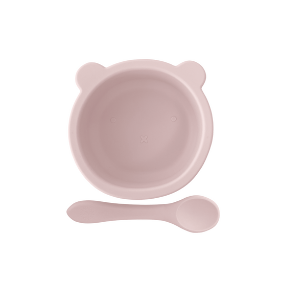 Sundae Bébé - Teddy Bear Picnic Silicone Dinner Set (Strawberry Milk)