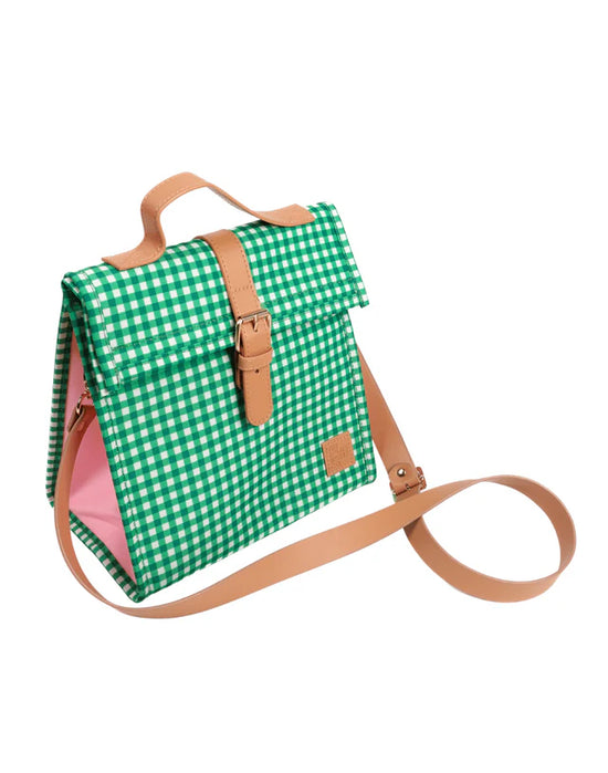 The Somewhere Co. - Lunch Satchel (Green Gingham)