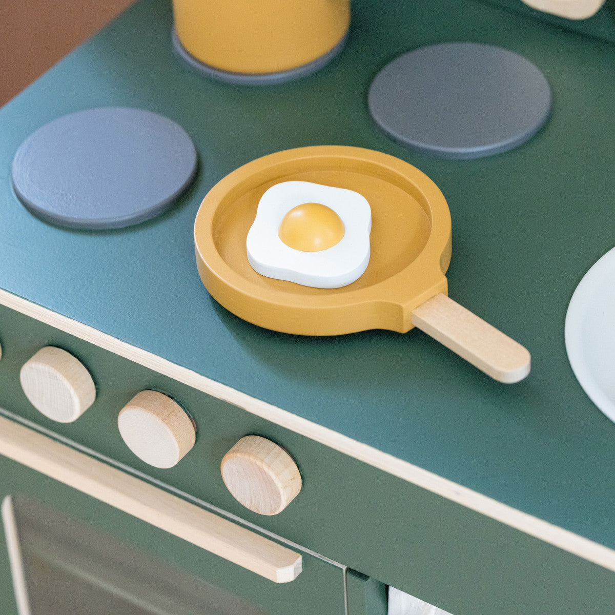 Flexa - Wooden Pot & Pan Toy Set (Mustard)