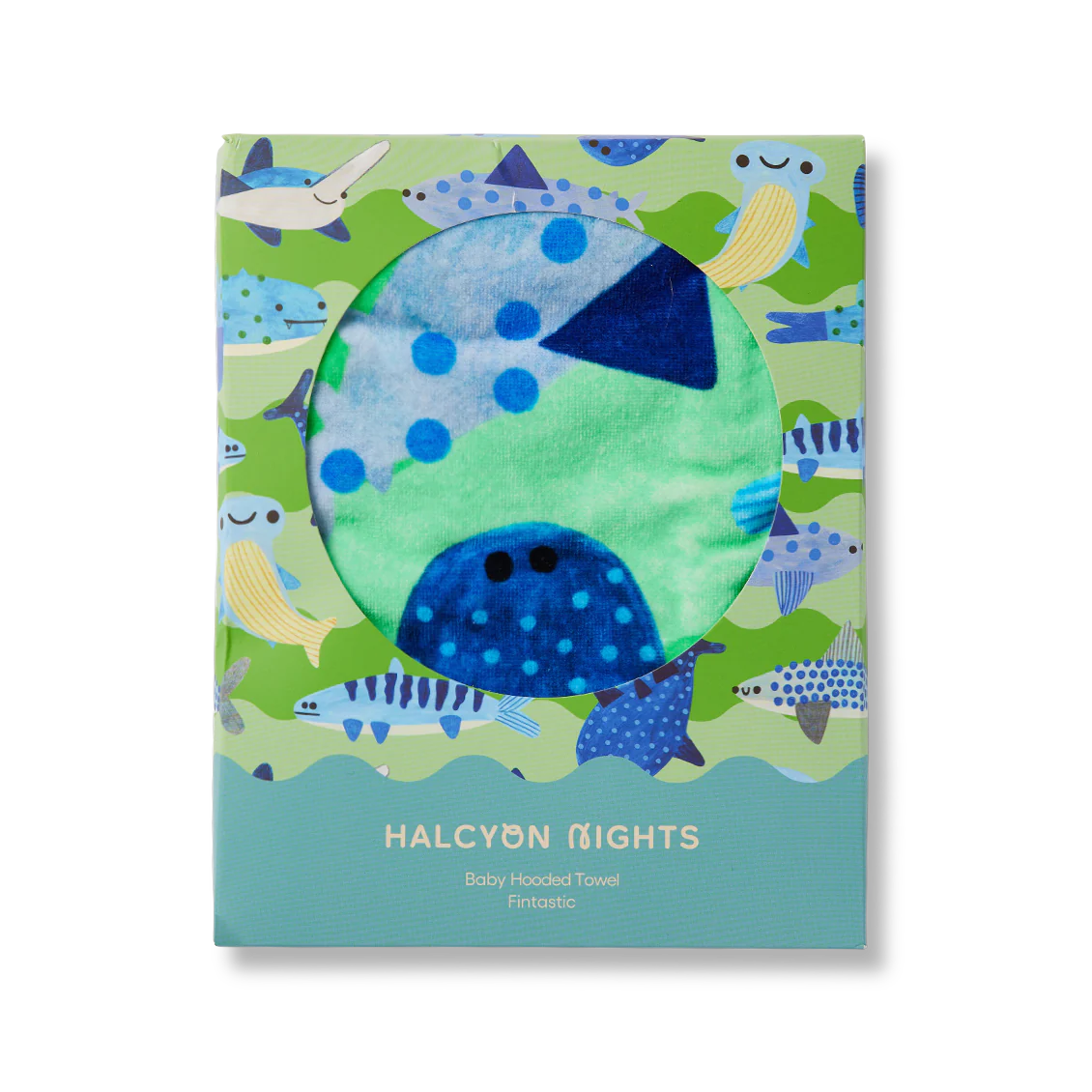 Load image into Gallery viewer, Halcyon Nights - Baby Bath Towel (Fintastic)
