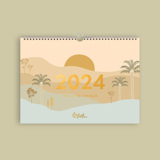 Fox & Fallow - 2024 Desert Palms Wall Calendar