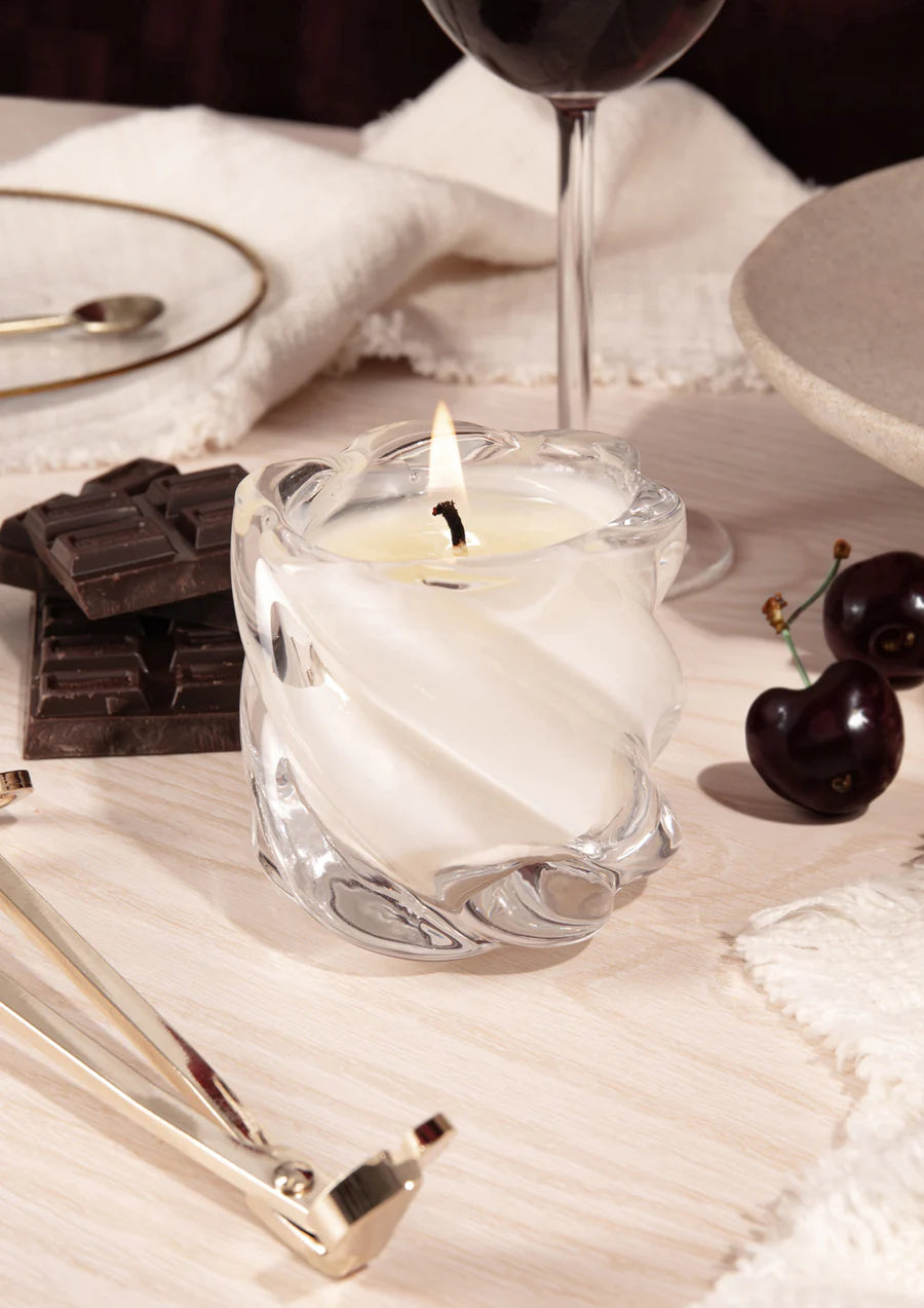 Load image into Gallery viewer, The Aromatherapy Co. - Festive Votive Candle 100g (Dark Cherry)
