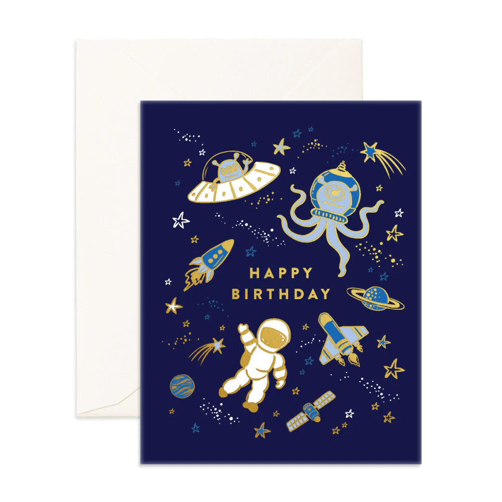 Fox & Fallow - Happy Birthday Space Greeting Card