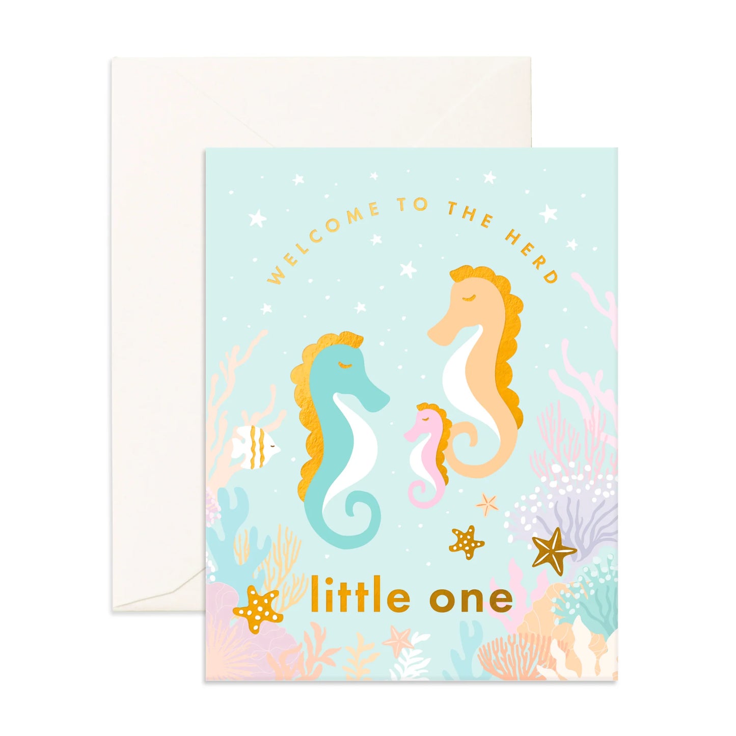 Fox & Fallow - Welcome Little Seahorse Greeting Card