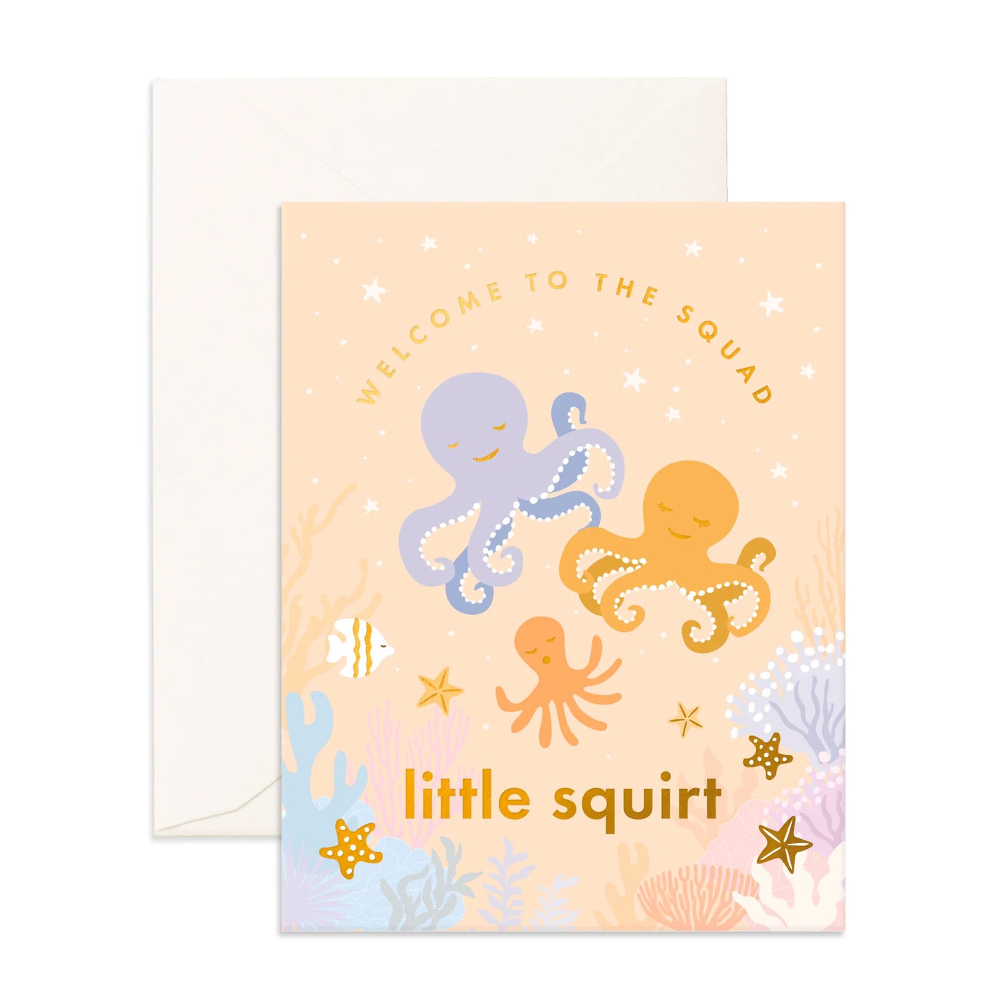 Fox & Fallow - Welcome Little Squirt Greeting Card