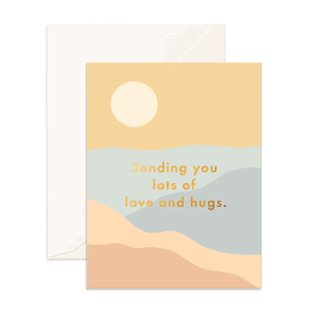 Fox & Fallow - Love and Hugs Sunrise Greeting Card