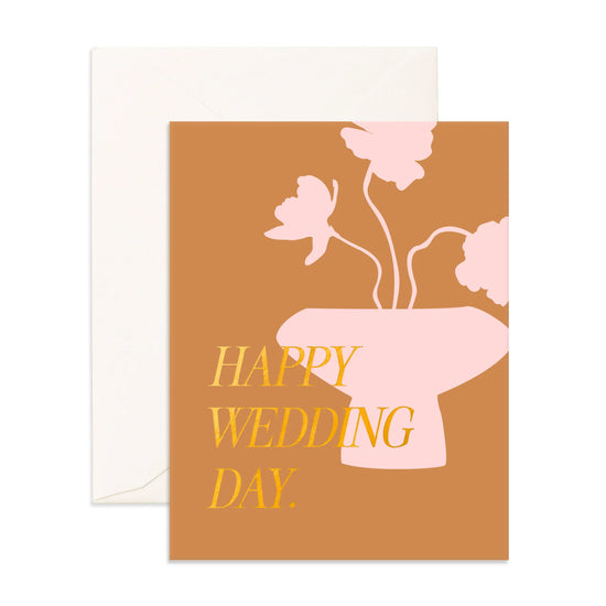 Fox & Fallow - Wedding Day Peony Vase Greeting Card