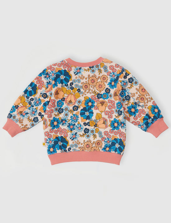 Goldie + Ace - Willa Wildflower Relaxed Terry Sweater