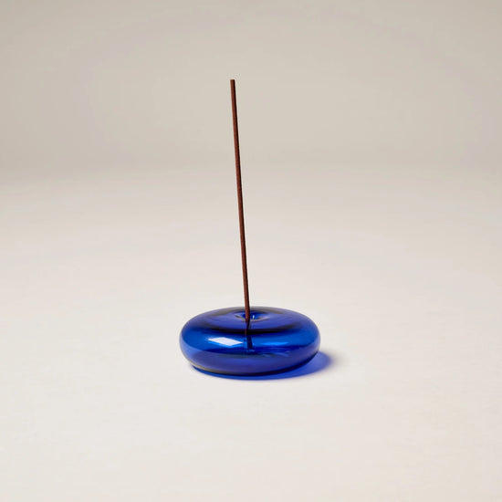 Gentle Habits - Glass Vessel Incense Holder (Cobalt)