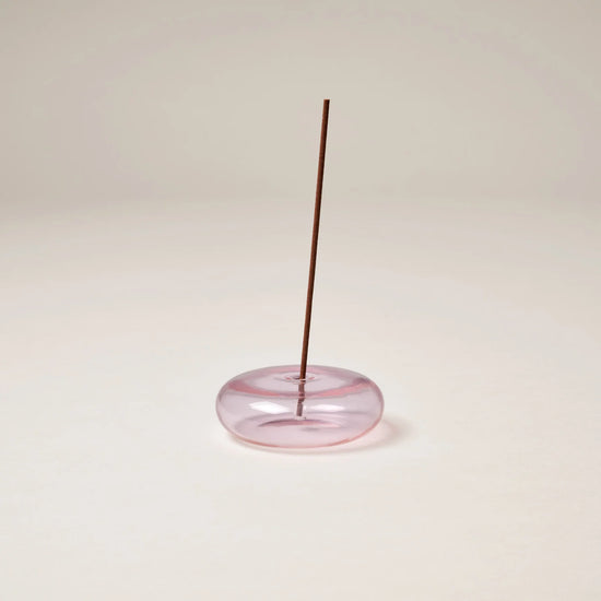 Gentle Habits - Glass Vessel Incense Holder (Pink)