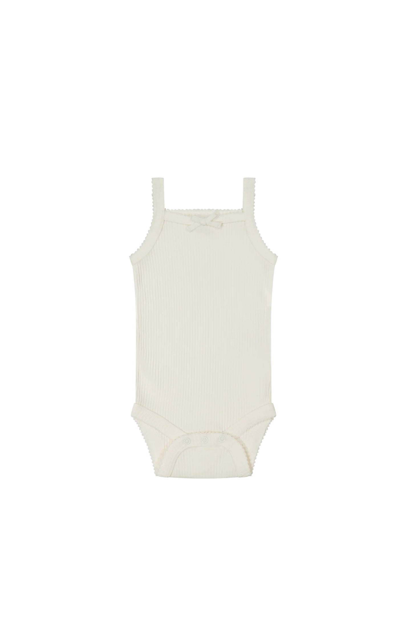 Jamie Kay - Organic Cotton Modal Singlet Bodysuit (Milk)