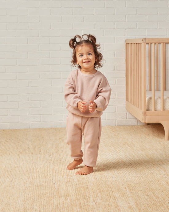 Quincy Mae - Waffle Slouch Set (Blush)