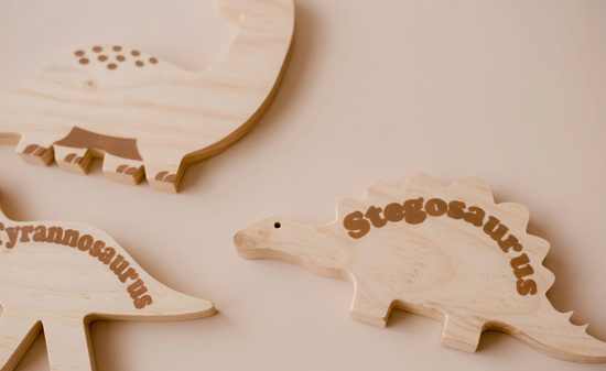 Load image into Gallery viewer, QToys - Wooden Dinosaurs (Set of 5)
