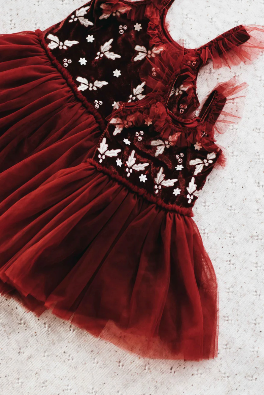 Bencer & Hazelnut - Red Velvet Dress