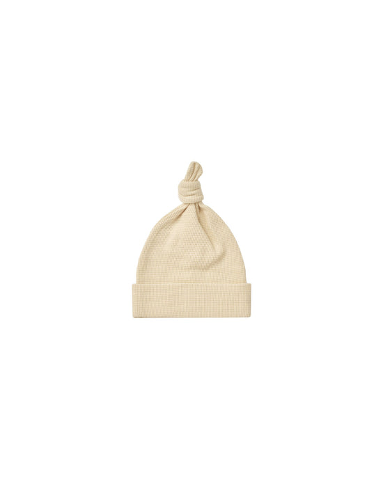 Quincy Mae - Waffle Knotted Baby Hat (Lemon)
