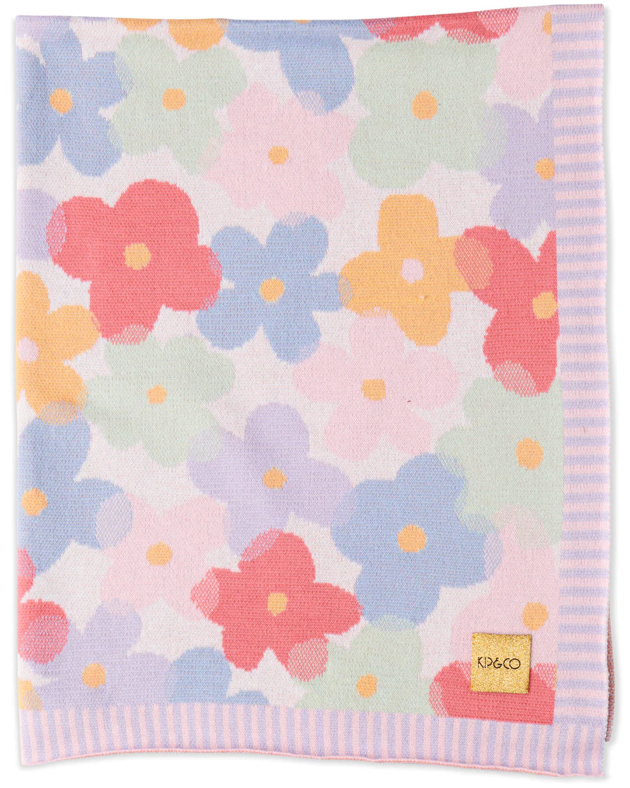 Kip & Co - Cotton Knitted Baby Blanket (Paper Daisy)