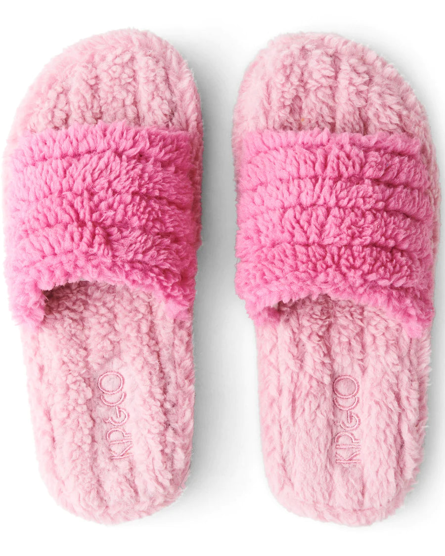 Kip & Co - Quilted Sherpa Adult Slipper (Poochie Pink)