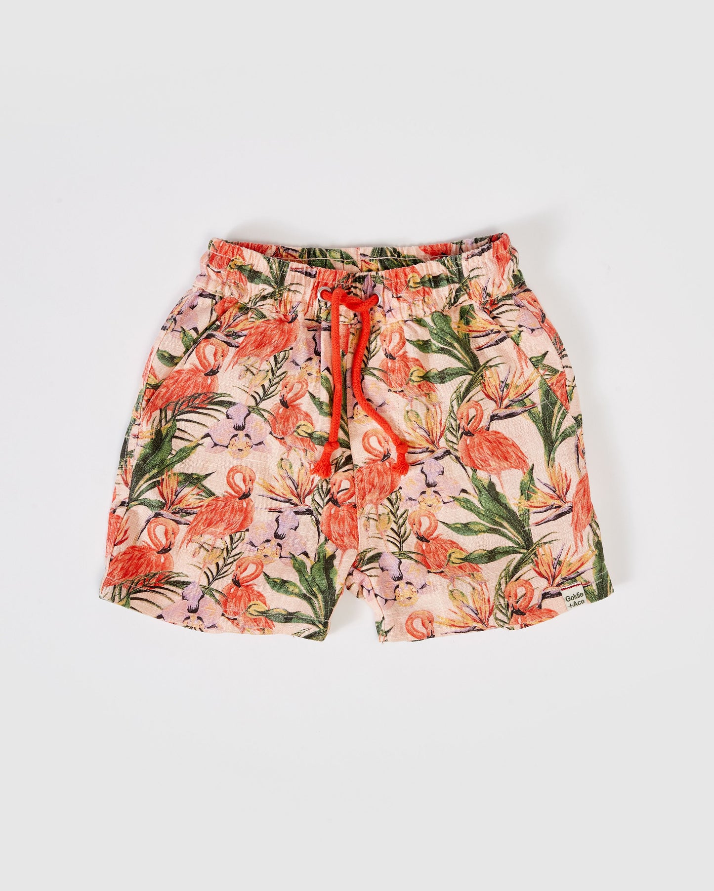 Goldie + Ace - Noah Linen Shorts (Flamingo Pink)