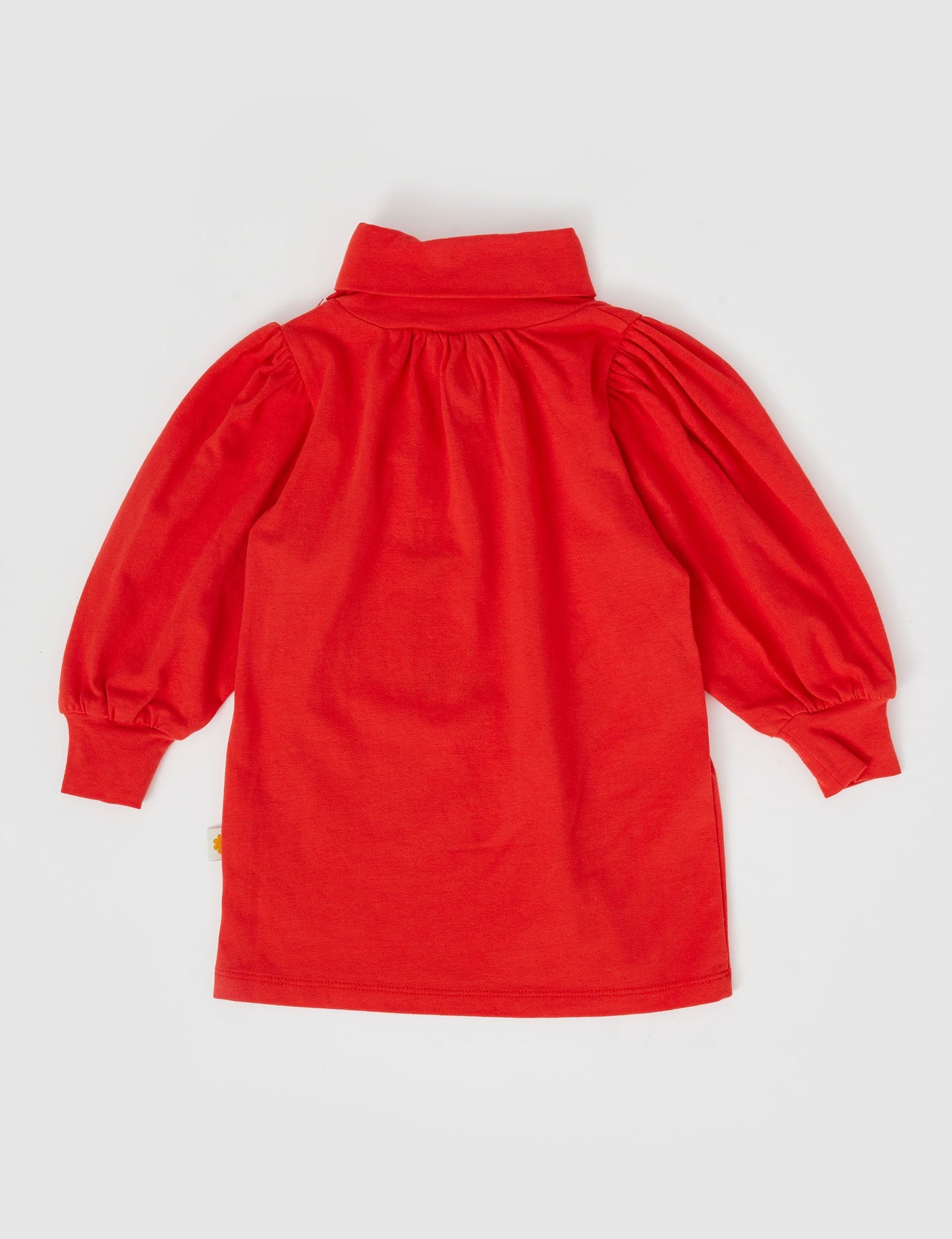 Goldie + Ace - Sofia Embroidered Puff Sleeve Skivvy (Apple Red)