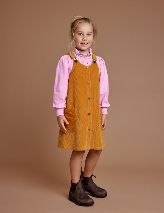 Goldie + Ace - Polly Corduroy Pinafore Dress (Golden)