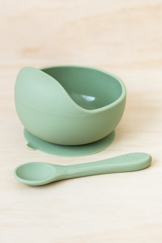 Kiin - Silicone Bowl + Spoon Set (Sage)