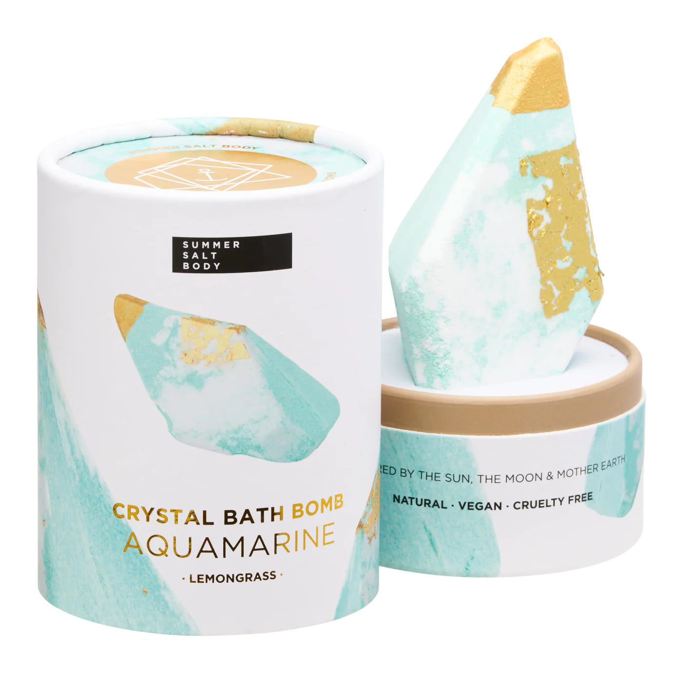 Load image into Gallery viewer, Summer Salt Body - Crystal Bath Bomb (Aquamarine Lemongrass)

