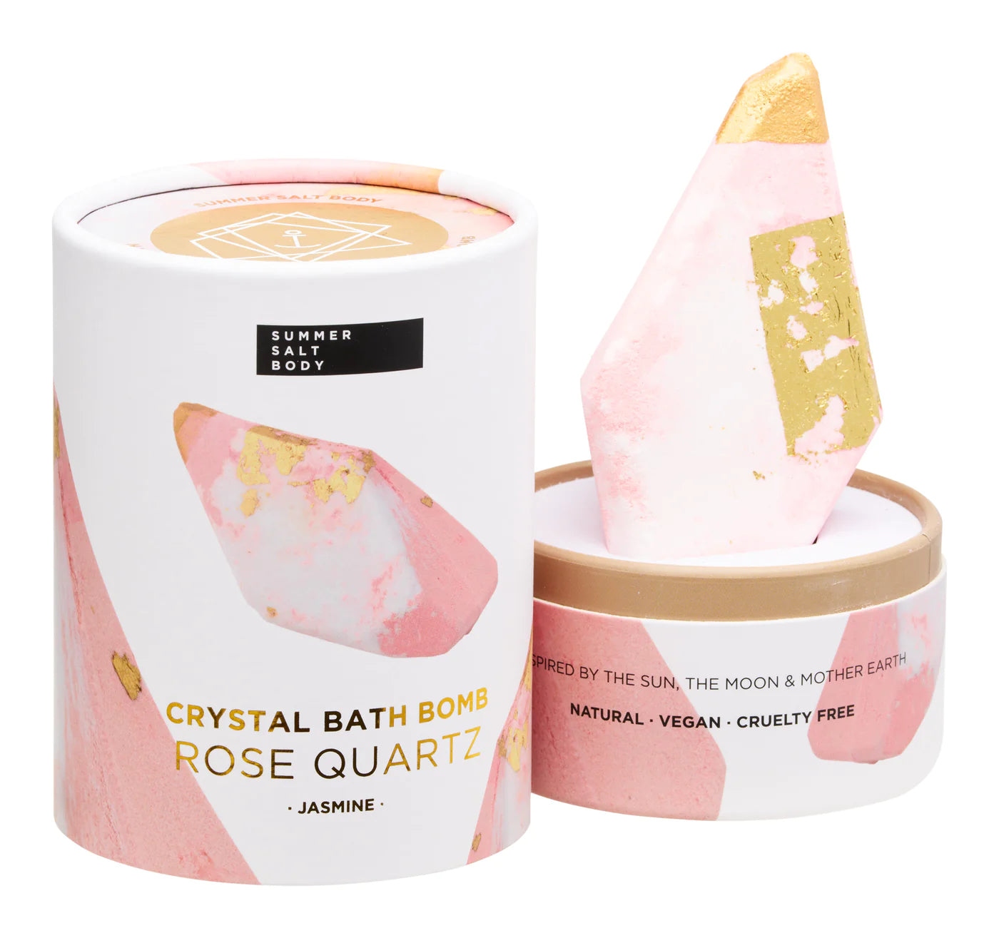 Summer Salt Body - Crystal Bath Bomb (Rose Quartz Jasmine)