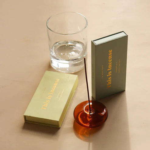Gentle Habits - Glass Vessel Incense Holder (Amber)