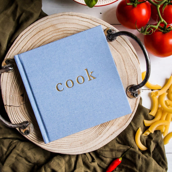Write To Me ' Cook' Recipe book - Vintage Blue