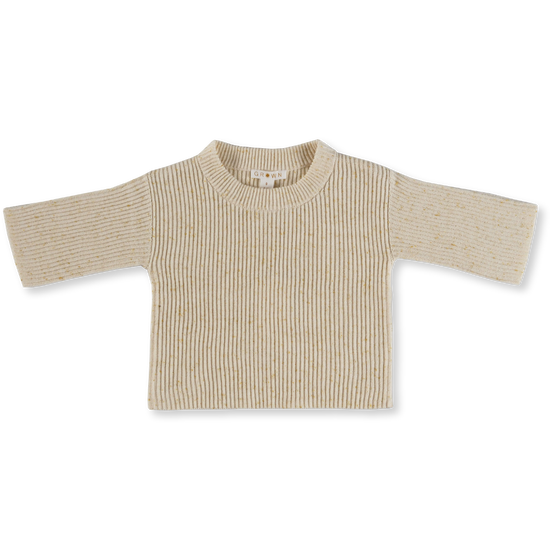 Grown Speckle Rib Pull Over - Golden Speckle