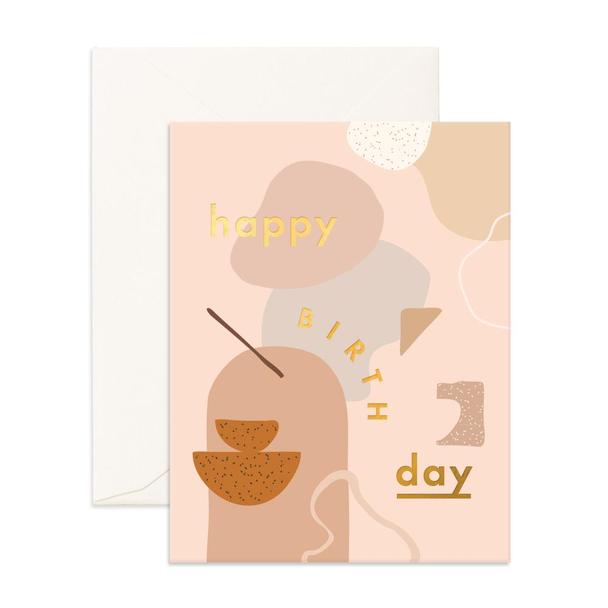 Fox & Fallow - Birthday Clay Composition Greeting Card