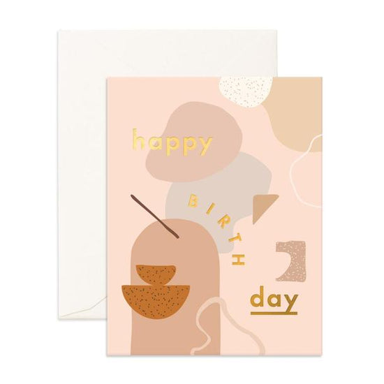 Fox & Fallow - Birthday Clay Composition Greeting Card