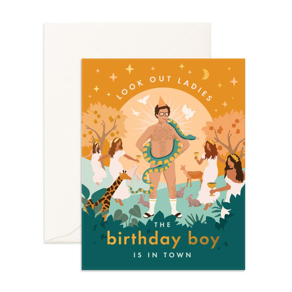 Fox & Fallow - Birthday Boy Is In Town Greeting Card
