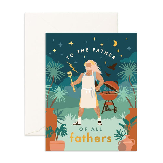 Fox & Fallow - Father Of All Fathers Zeus Greeting Card