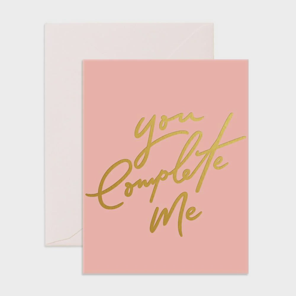 Fox & Fallow - You Complete Me Foil Greeting Card