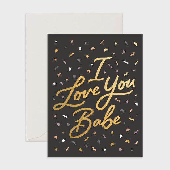 Load image into Gallery viewer, Fox &amp;amp; Fallow - Love You Babe Confetti Greeting Card
