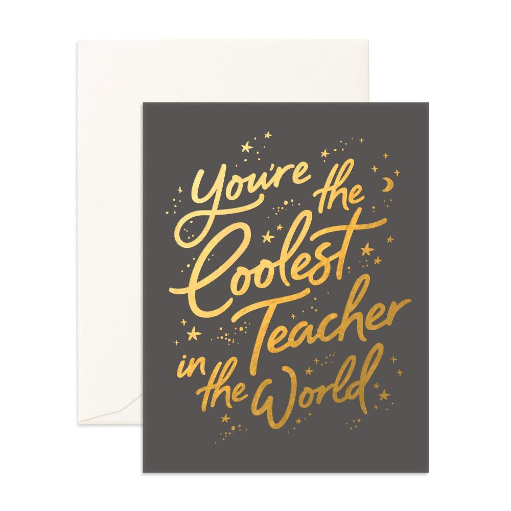 Fox & Fallow - Coolest Teacher Bohemia Greeting Card
