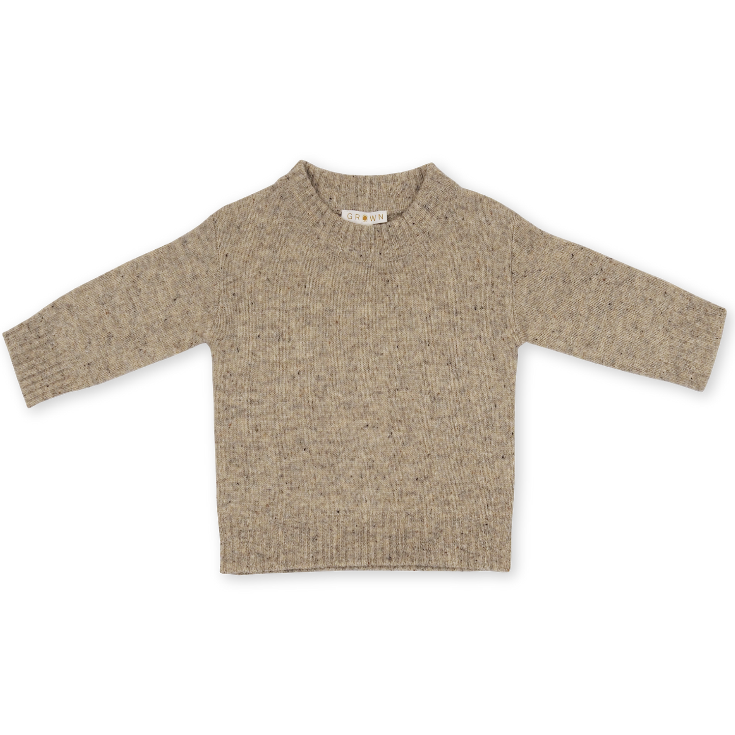 Grown Speckled Merino Pull Over - Stone