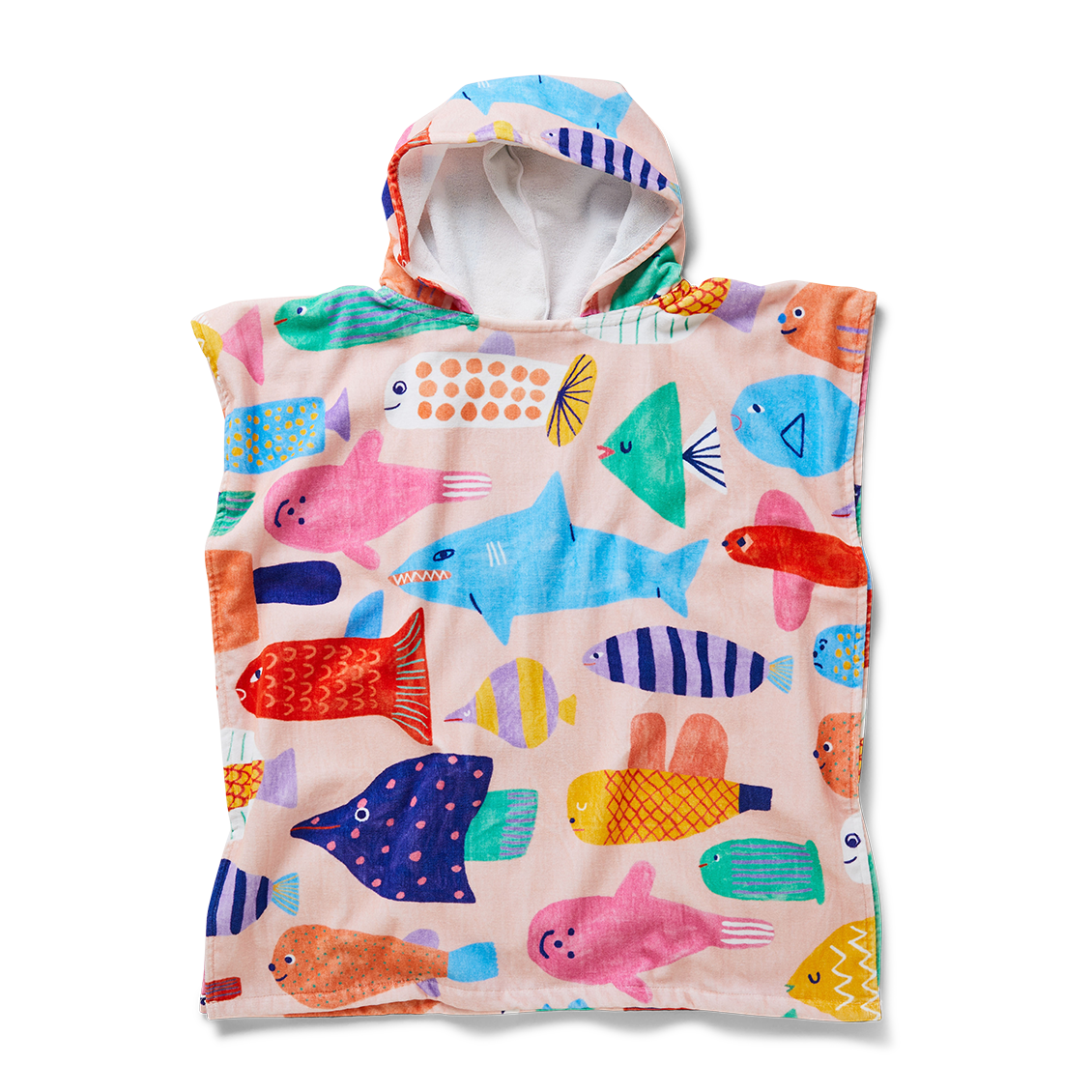 Halcyon Nights Coral Rainbow Reef  Kids Hooded Towel