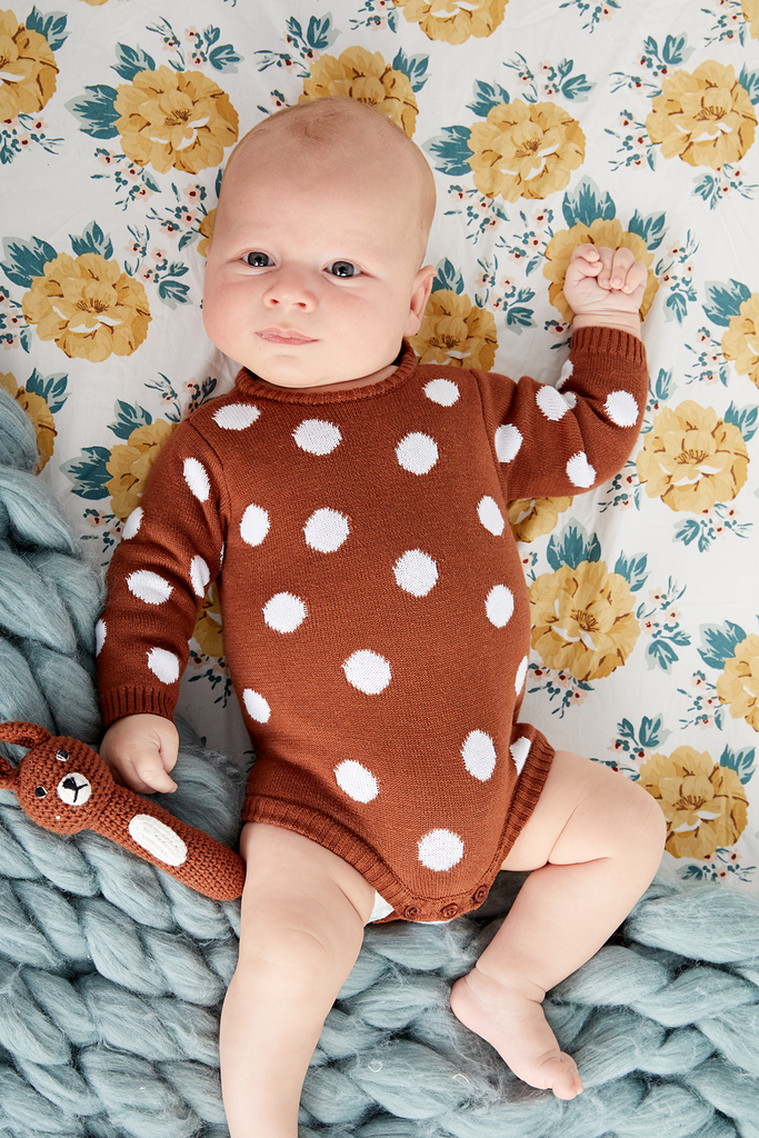 Load image into Gallery viewer, Rust Spot Long Sleeve Body Suit
