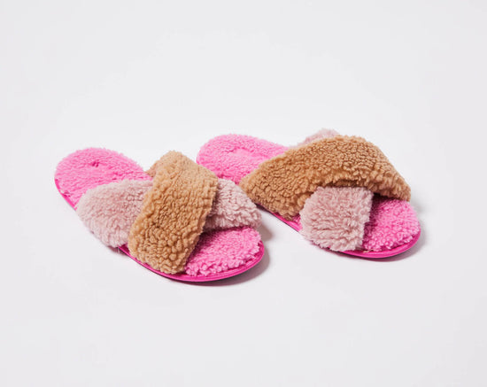 Kip & Co - Roses & Chocolate Boucle Adult Slippers